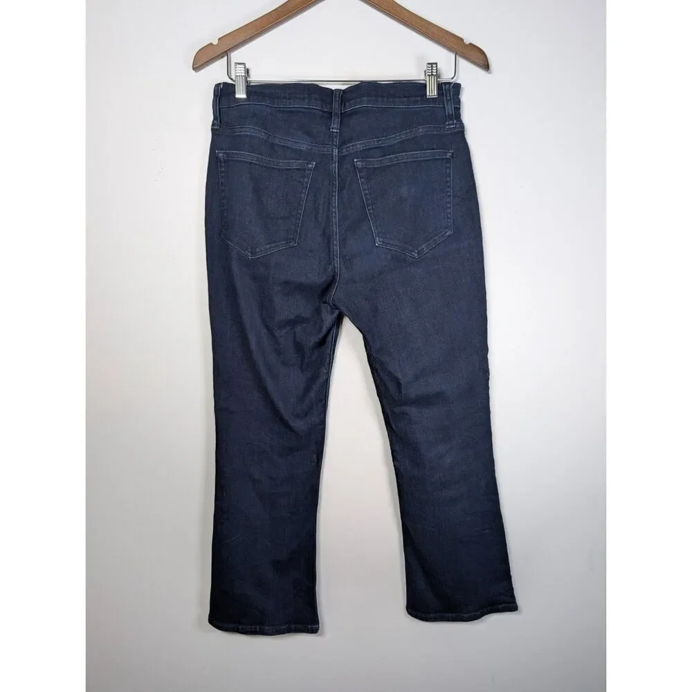 J. Crew High-Rise Flare Crop Jeans Signature Stretch Denim Size 27